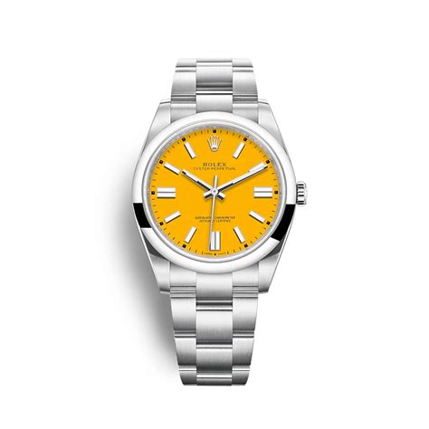 rolex oyster perpetual with yellow dial|rolex oyster perpetual datejust 41mm.